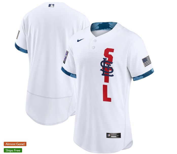 Men St.Louis Cardinals Blank White 2021 All Star Elite Nike MLB Jersey->st.louis cardinals->MLB Jersey